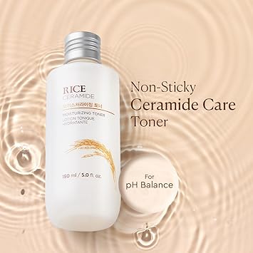The Face Shop Rice & Ceramide Moisturizing Face Toner Enriched With Rice Extracts To Brighten The Skin | Suits All Skin Types | Hydrating Milky Face Toner For Glowing Skin, Korean Skin Care,150ml