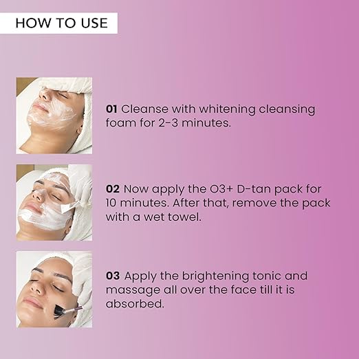 O3+ Bridal Facial Kit for Radiant & Glowing Skin with Hyaluronic Acid, Glycolic Acid and Niacinamide - Ideal for All Skin Types (60g+69ml)