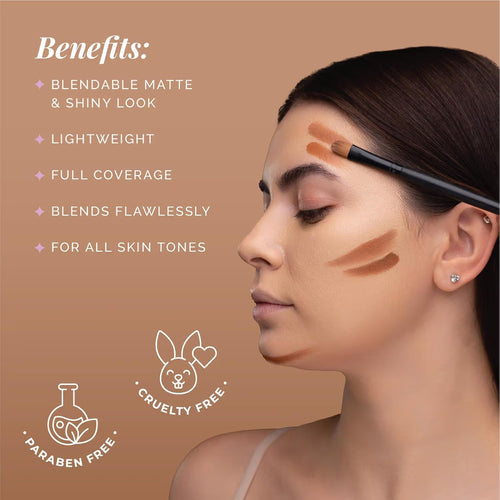 Aflairza 8 Shades Soft Glam Base Makeup Palette Foundation, Concealer & Contour (25g)
