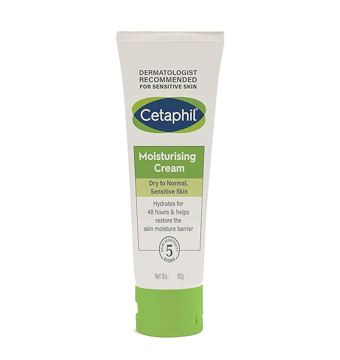 Cetaphil Moisturizing Cream for Dry to Normal Sensitive Skin, 80g