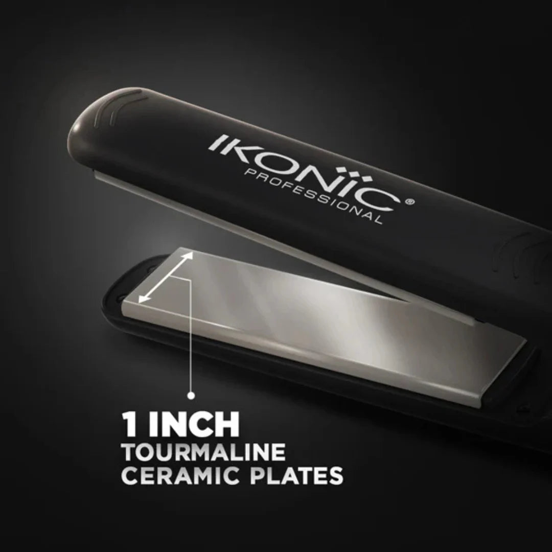 Ikonic Professional Pro Straight Black Hair Straightener