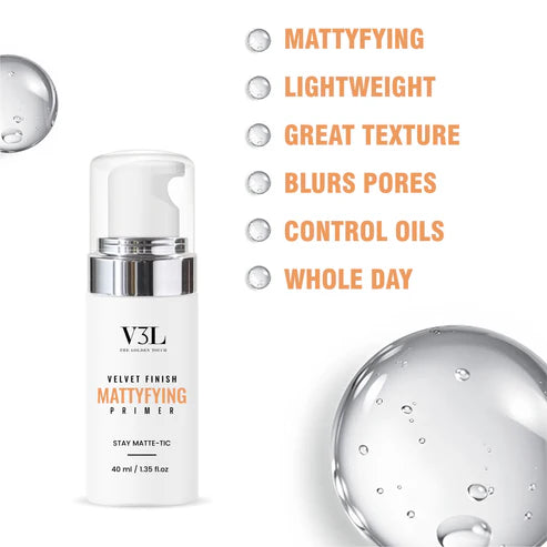 V3L  VELVET FINISH MATTYFYING PRIMER, 40ML