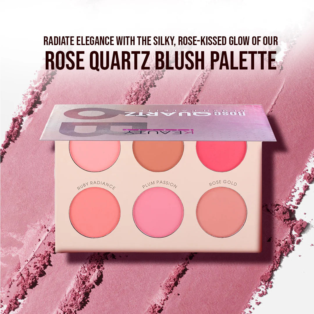 Keauty Beauty Rose  Quartz Blush Palette