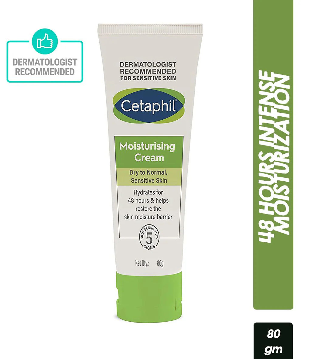 Cetaphil Moisturizing Cream for Dry to Normal Sensitive Skin, 80g