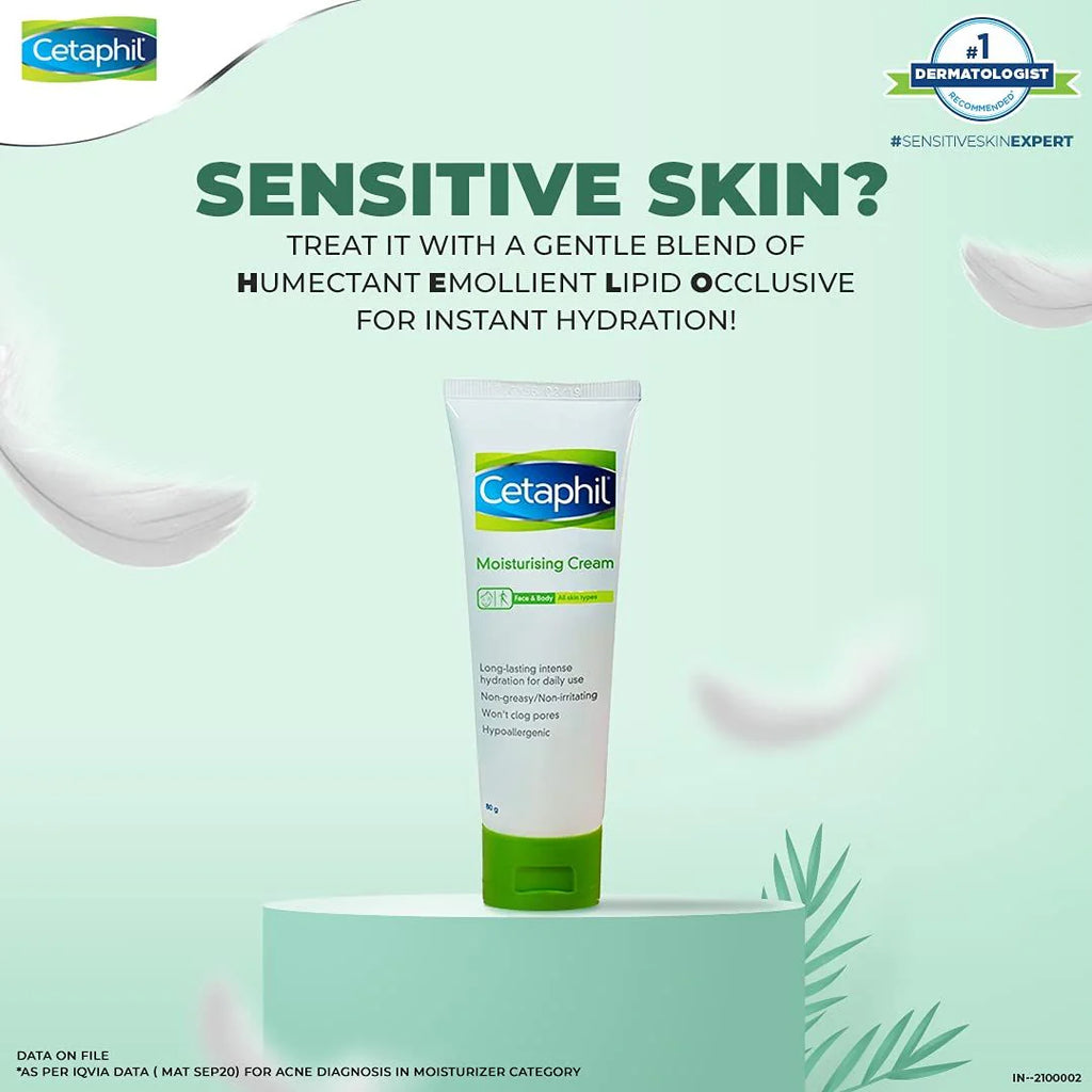Cetaphil Moisturizing Cream for Dry to Normal Sensitive Skin, 80g