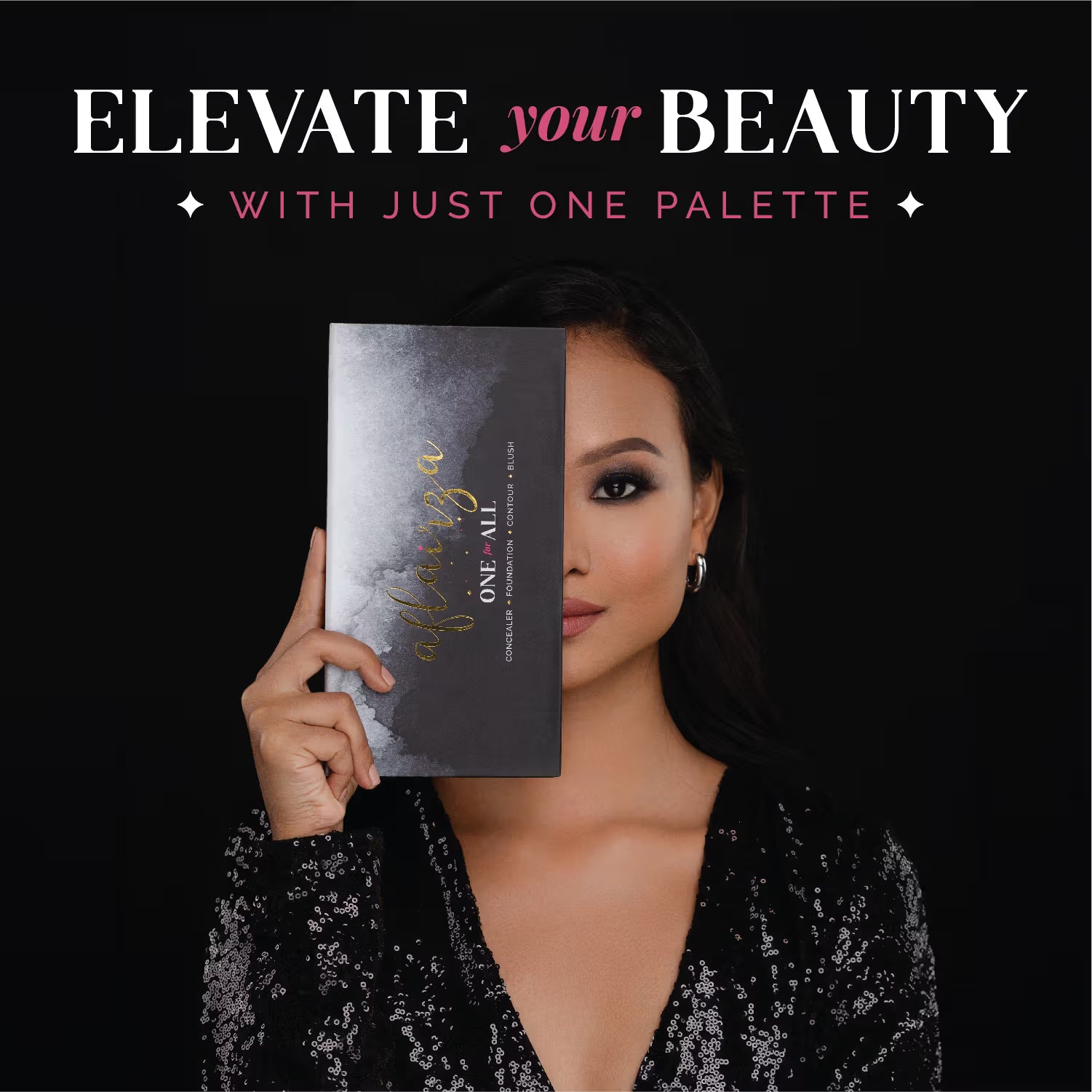 Aflairza One For All Black 18 Shades Makeup Palette