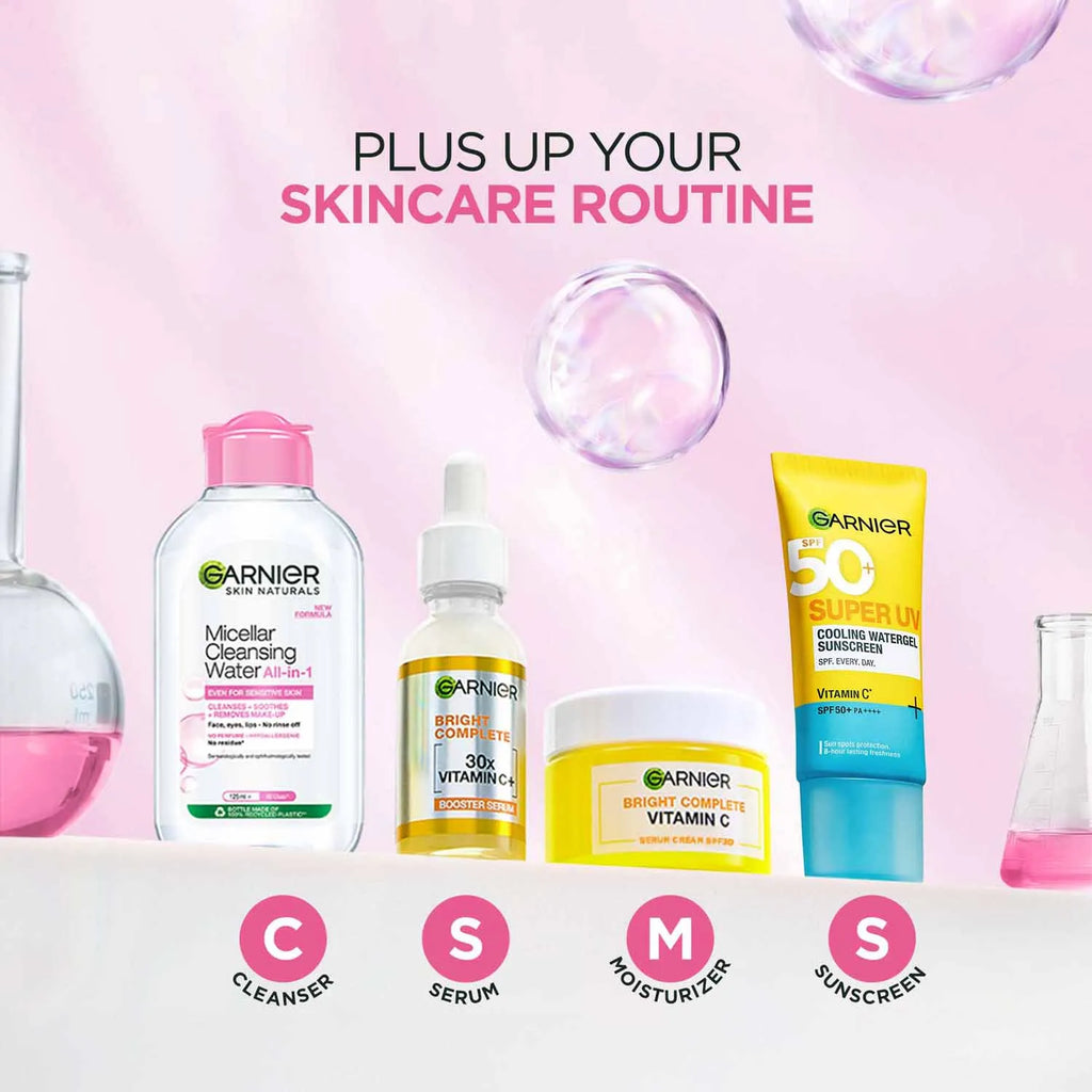 Garnier Micellar Cleansing Water - Gentle Cleanser & Make Up Remover For Everyday Use - Suitable For Sensitive Skin, Dermatologically Tested, Vegan, For Men & Women, Remove 100% Dirt, Pollution, 125 ml