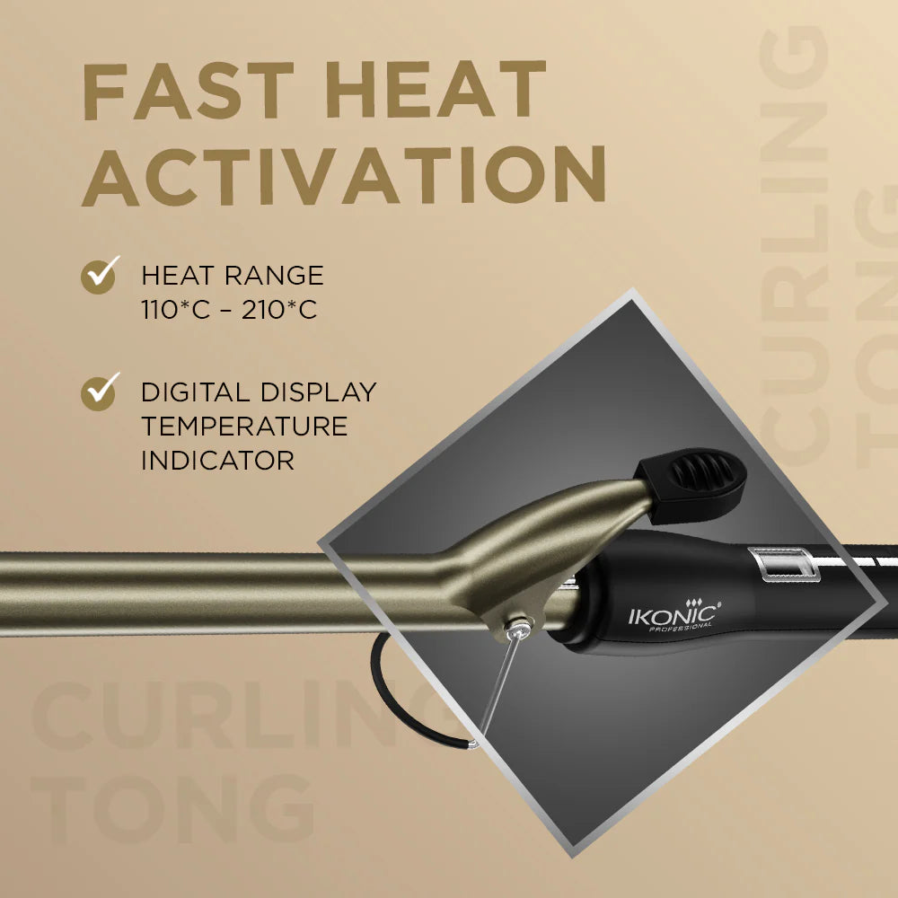 Ikonic Professional Curling Tong Hair Curler- 19mm