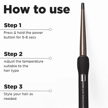 Ikonic Professional Conical Tong Hair Curler- cnt-19