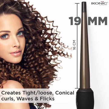 Ikonic Professional Conical Tong Hair Curler- cnt-19