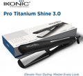 Ikonic Pro Titanium Shine 3.0 Hair Straightener (Black)