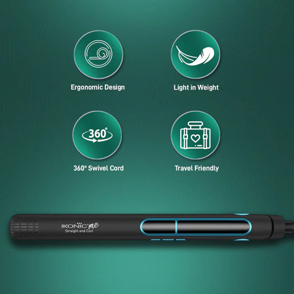 Ikonic Me 2 in 1 Straight and Curl (Slim) Hair Straightener