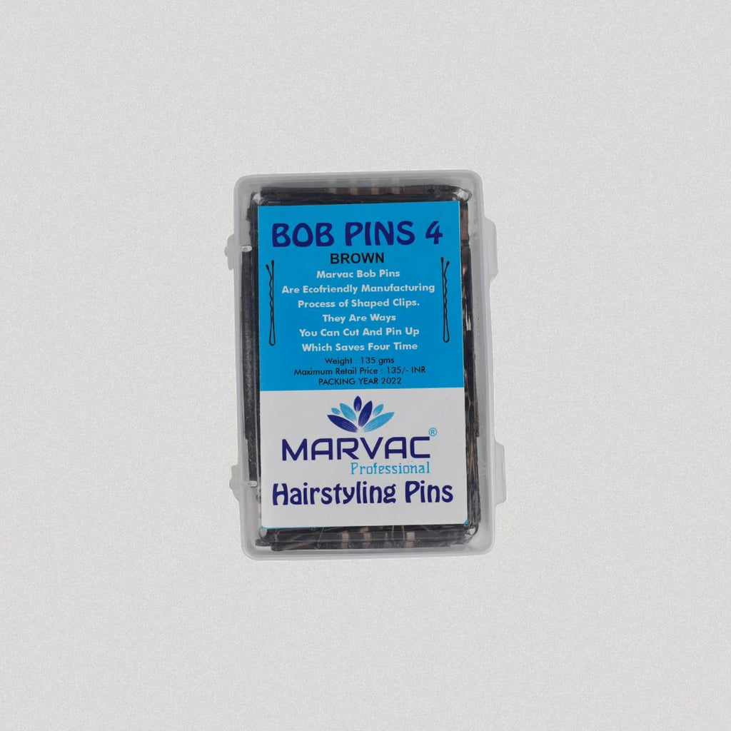 Marvac Bob Pins No.4 Black Small 135g Strong Hold Hair Pins