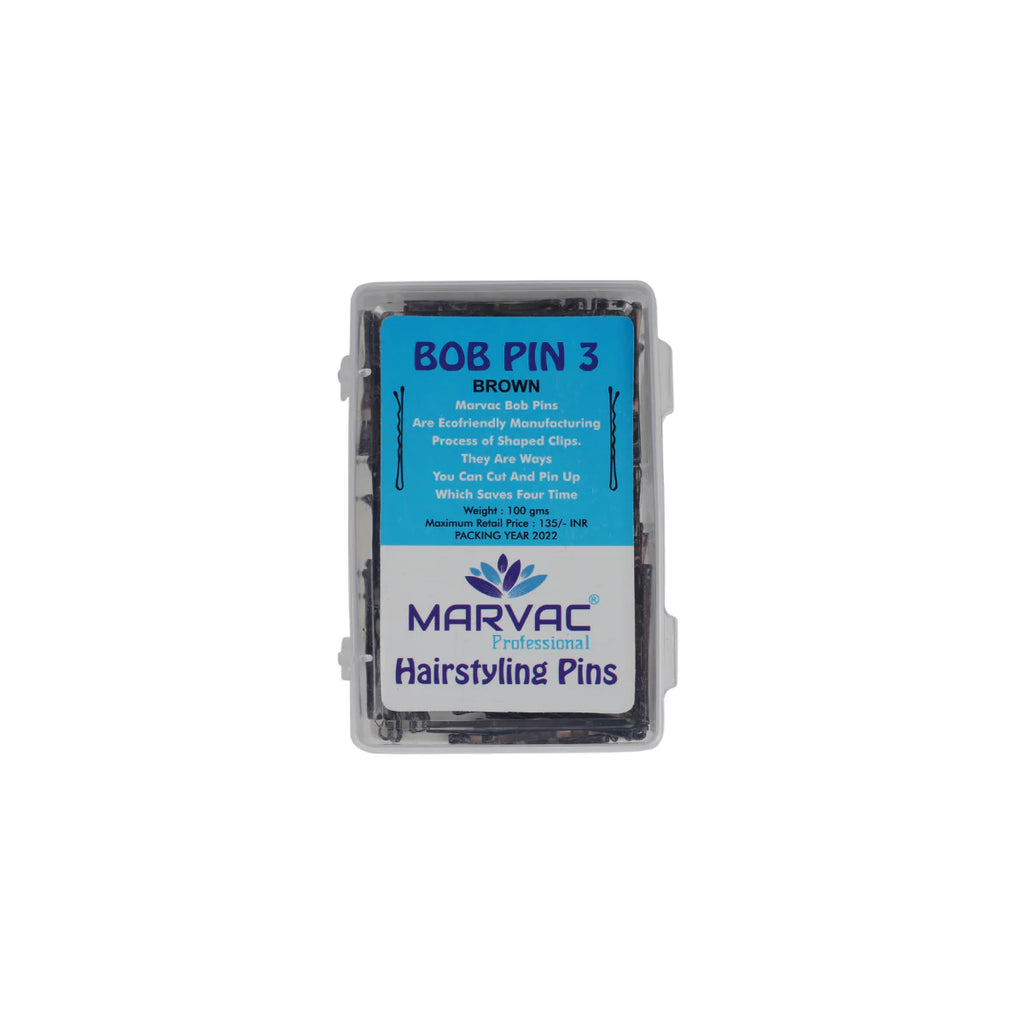 Marvac Black Bobby Pins No.3 (135g) Strong Hold Hair Pins