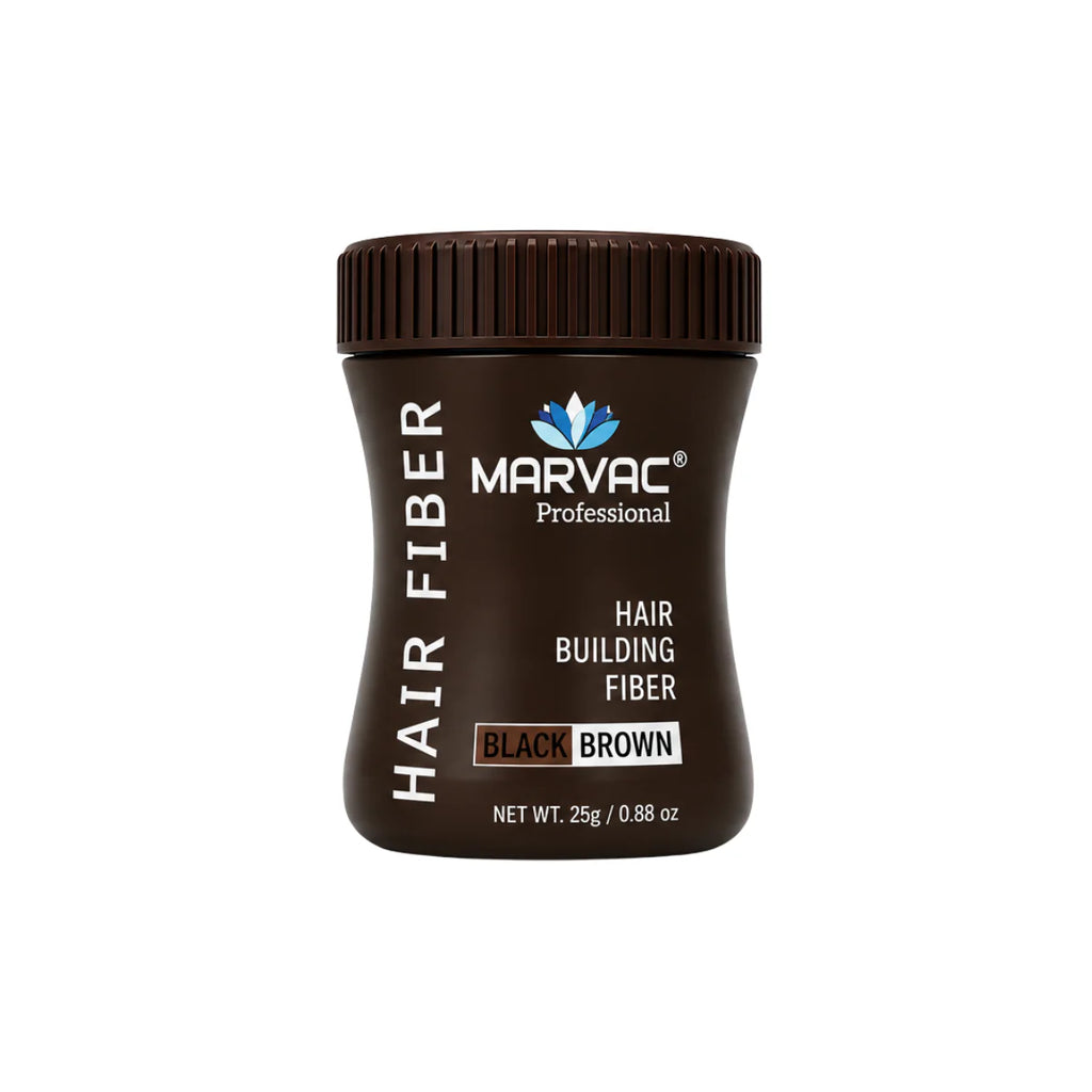 Marvac Hair Fiber Powder Brown 13.5g - Instant Hair Thickening