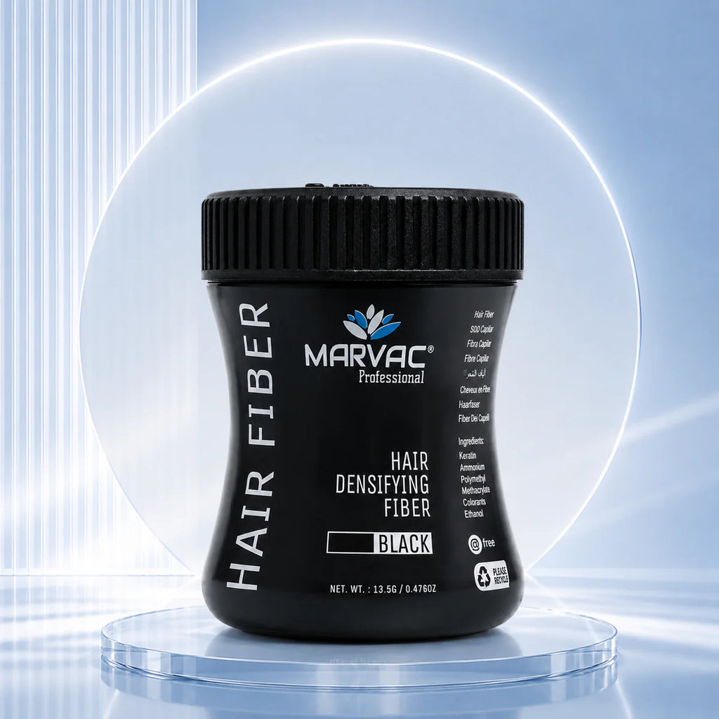 Marvac Hair Fiber Powder Black 13.5g - Instant Hair Thickening