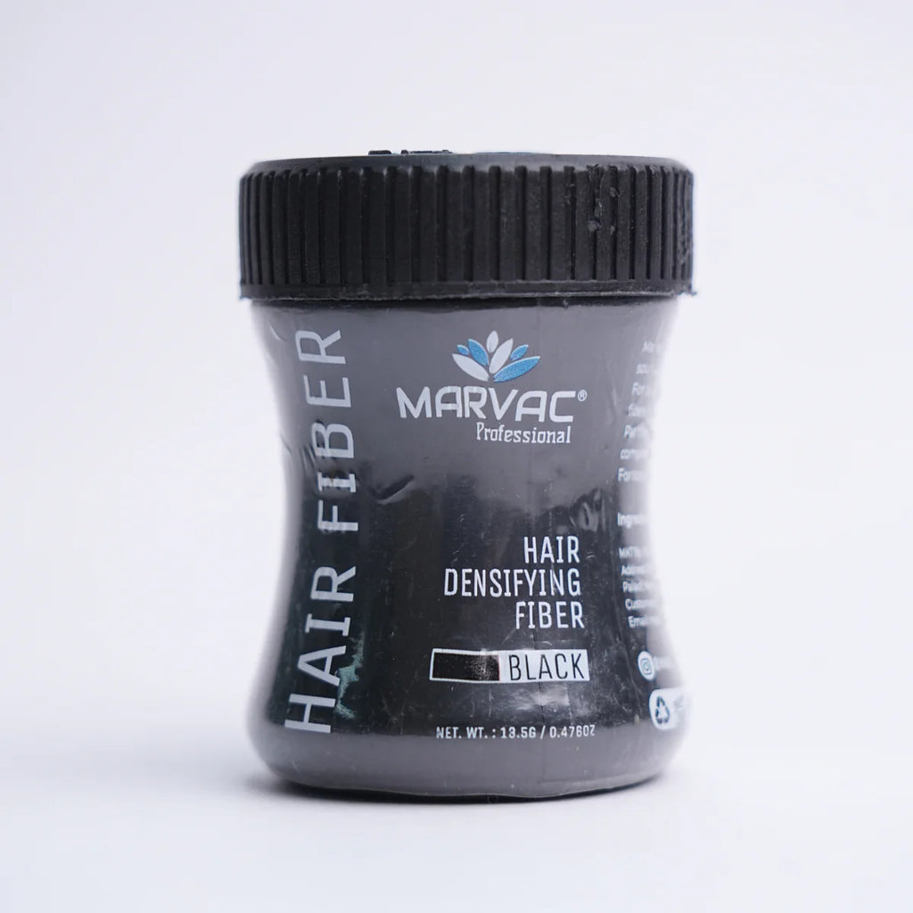 Marvac Hair Fiber Powder Black 13.5g - Instant Hair Thickening