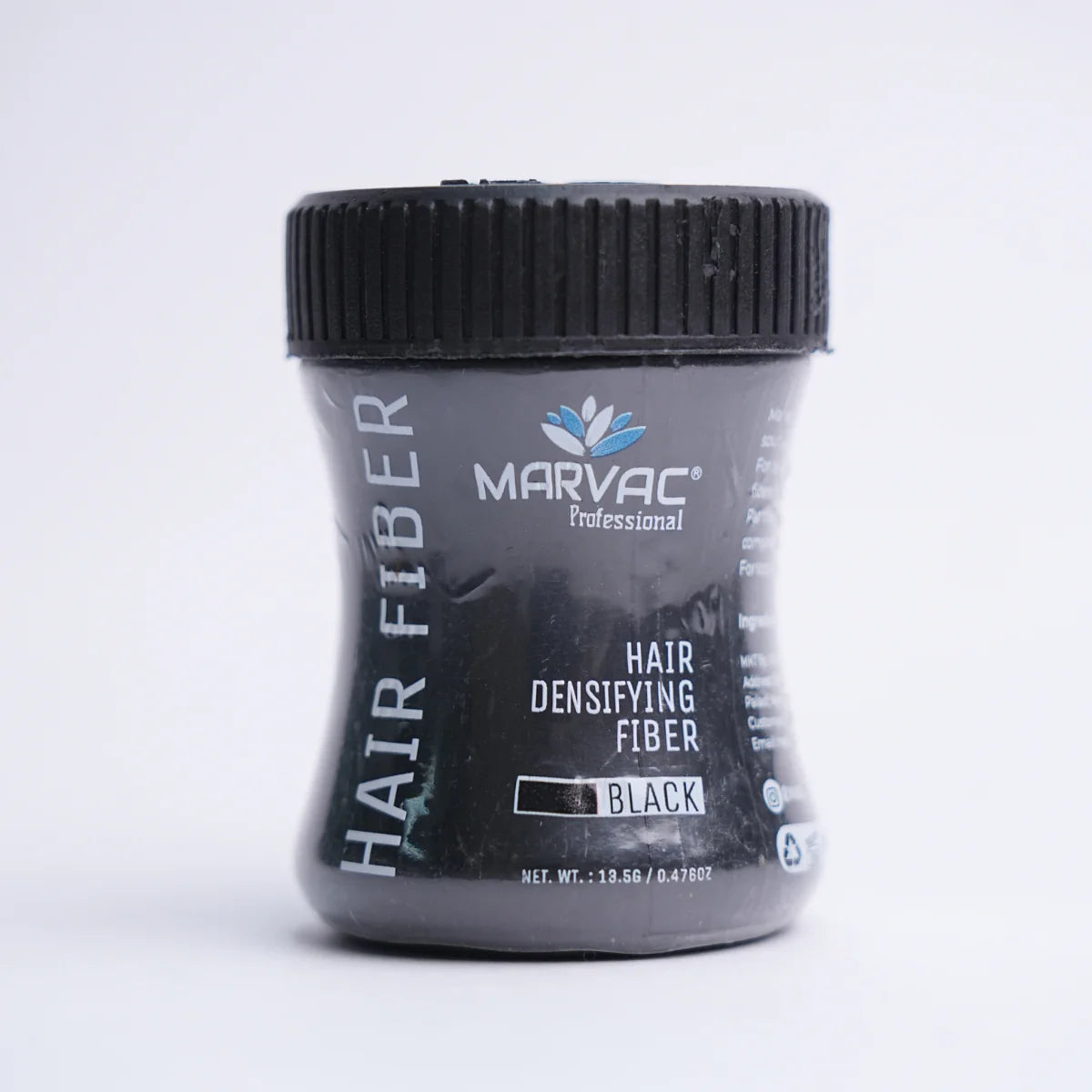 Marvac Hair Fiber Powder Black 13.5g - Instant Hair Thickening