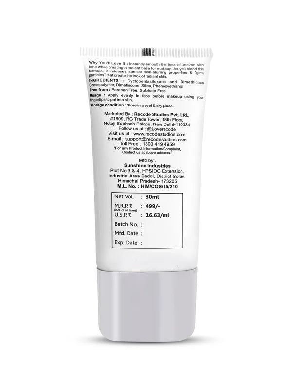 Recode Studios Radiant Face Primer - 30 ML   22 reviews  1 question